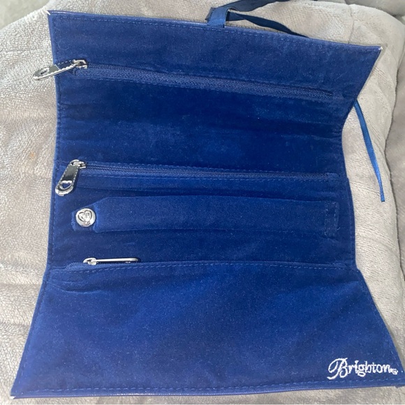 Brighton "THE SEASIDE CHIC" Nautical Jewelry Roll Travel Jewelry Roll Case Pouch - Picture 2 of 13